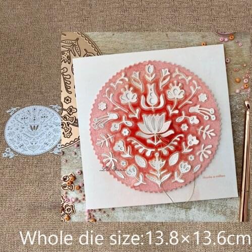 New Design Craft Metal stencil mold Cutting Dies flower leaves circle frame scrapbook die cuts Album Paper Card Craft Embossing
