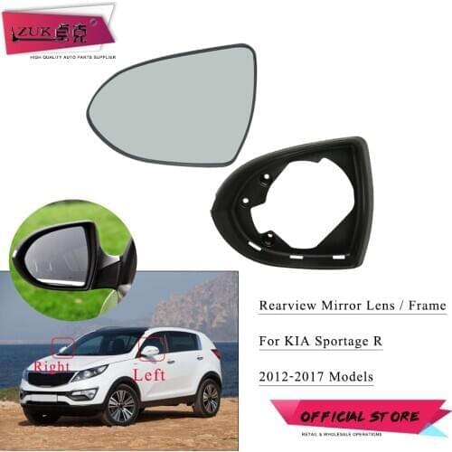 ZUK For Sportage R 2012-2017 Exterior Mirror Bezel Panel Housing or Glass Lens Rearview Side Mirror Frame For KIA