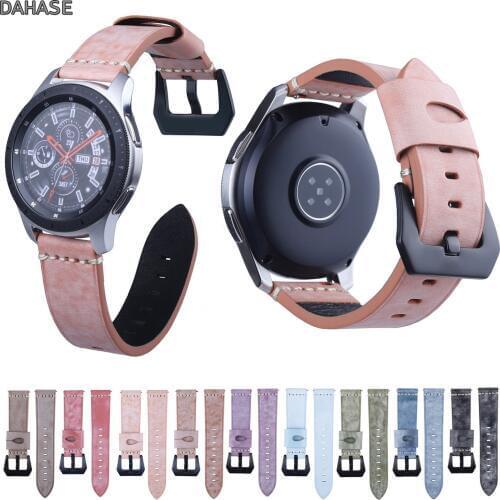 Watch Strap for Samsung Gear S3 Frontier/Classic Galaxy Watch 46mm Band 22mm Leather Watchband Huami Amazfit Pace/Stratos 2/1