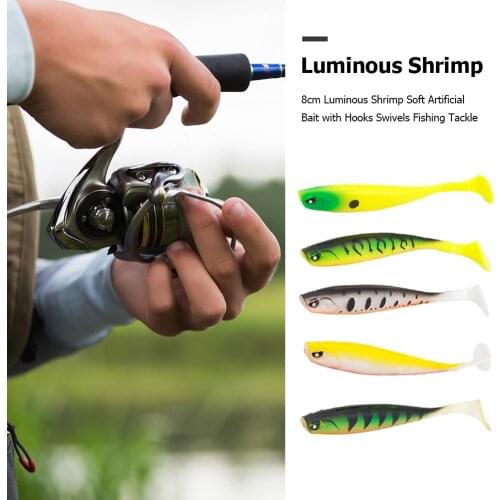 Fishing Bait Special Shaped Eye Fishing Lure T Tail Soft Bait Artificial Swimbait Sea Tackle PVC Swimbait Fishing Tool