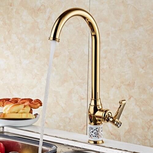 Rose Gold Kitchen Faucet Basin All Copper Hot and Cold Mixing Faucet Single Hole Torneiras De Cozinha Kitchen Supplies EZ50CF