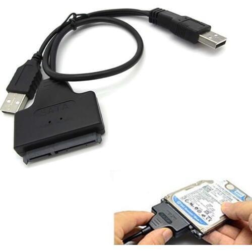 Computer Hard Driver Connection Cables 2.5" 22P 2.0 USB to SATA Cable Serial ATA Adapter For HDD/SSD Laptop Hard Drive