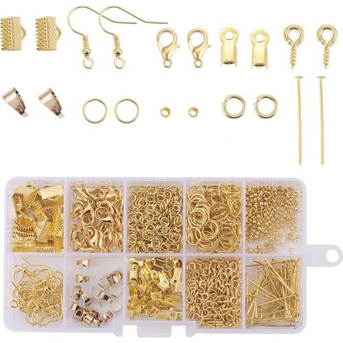 Alloy Accessories Set Jewelry findings Tools Clip buckle Lobster Clasp Open Jump Rings Earring Hook Jewelry Making Supplies Kit