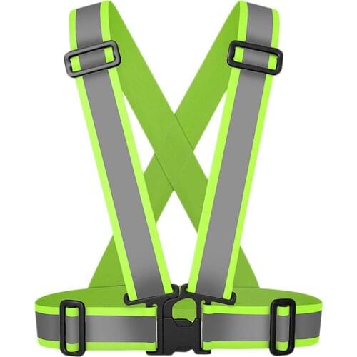 Reflective Vest Elastic Adjustable Reflective Gear For Outdoor Activity Running Walking Jogging Cycling Vest Outdoor Clothes #35