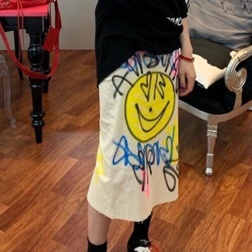 TVVOVVIN New 2020 Spring Summer Japan Korea Style Women Mid-calf Empire Waist Print Slim Was Thin Straight Skirt Tide B792