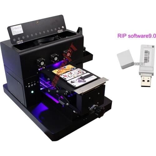 UV Printer a4 UV Flatbed Printer with RIP software9. for pen Phone Cover Phone Case glass metal leather pvc 3D emboss Printing
