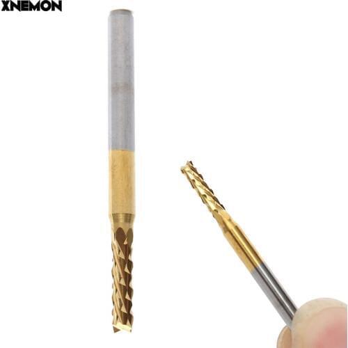 Top Qualtiy 2.5mm Tungsten Steel Titanium Coat Carbide End Mill Engraving Bits CNC PCB Rotary Burrs Milling Cutter Drill Bit