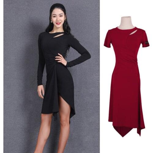 Latin Dance Dress For Women Female Adult Cheongsam Latin Practice Clothes Rumab Tango Latin Dance Performance Costume DN9210