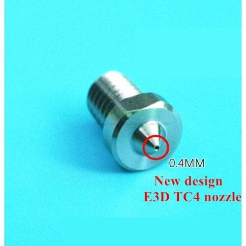 1pcs New design Prusa I3 MK3 series Titanium Alloy V5 V6 0.4mm 1.75mm TC4 Anycubic Nozzle 3D printer parts