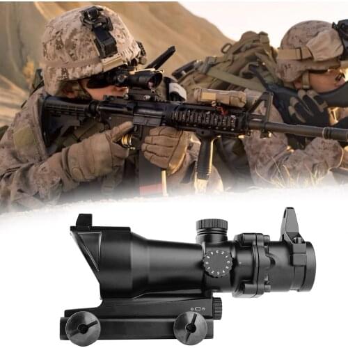 2.5-10x40 Dense Dot Tactical Rifle Sight With Red Laser Combination-green Lens For Rifle Sniper Gun Hunting Accessories