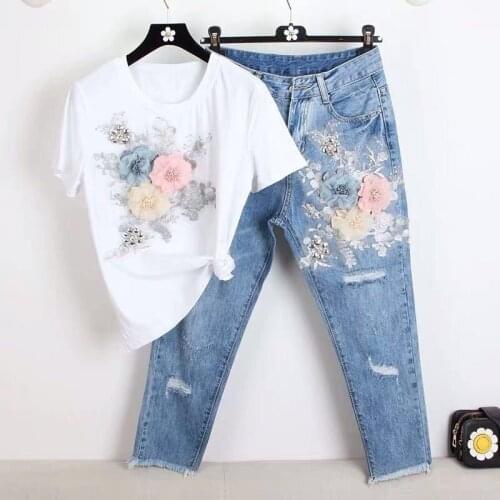 2 pieces / bag Embroidered color lace flowers handmade three-dimensional flower embroidery cloth stickers tide DIY flower piece
