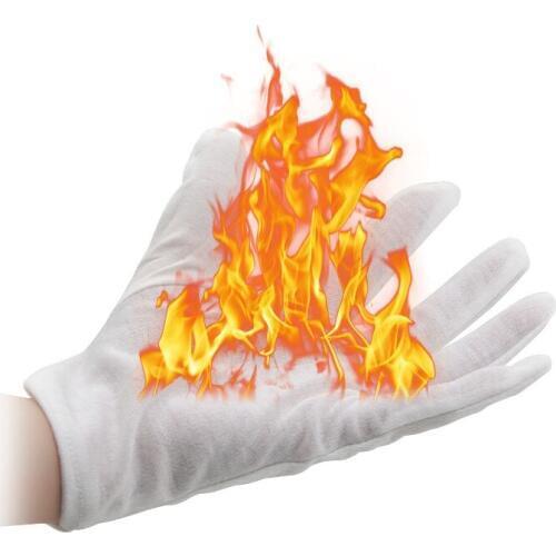 4 Pcs/Pair Magic Fire Gloves Magic Tricks Burning Gloves Fire Gloves Empty-Handed On Fire Gloves For Magicians Stage Magic
