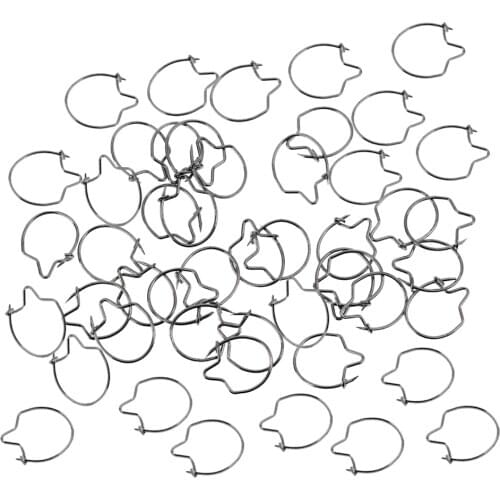 50Pcs Carp Fishing Maggot Clips Bait Ring Rigs Terminal Tackle for Fishing Hook S M L