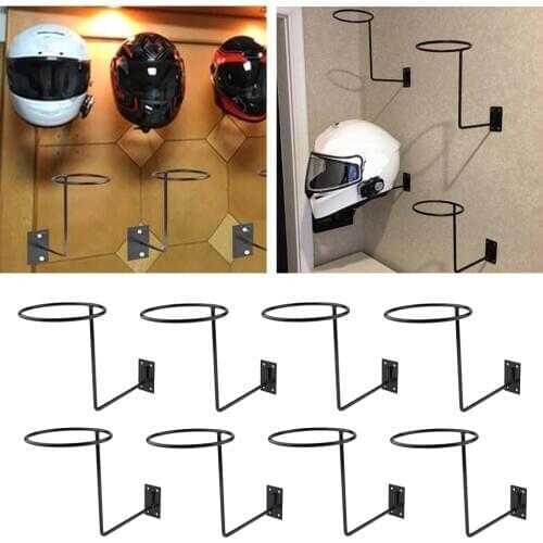 8 Wall Mount Rust-proof Motorcycle Helmet Rack Wig Ball Stand Holder with Screws