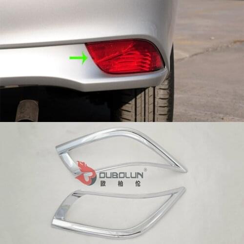 Car Accessories Exterior Decoration ABS Chrome Rear Fog Lamp Light Cover Trims For Toyota Vios/Yaris Sedan 2014 Car-styling