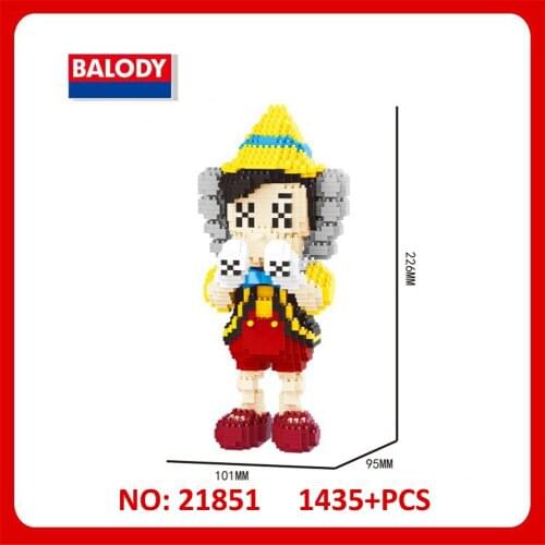 Balody 21851 Brick Toys Famous Anime Character Puppet Hat Boy Building Micro Mini 3D Blocks 1435pcs Toys For Kids