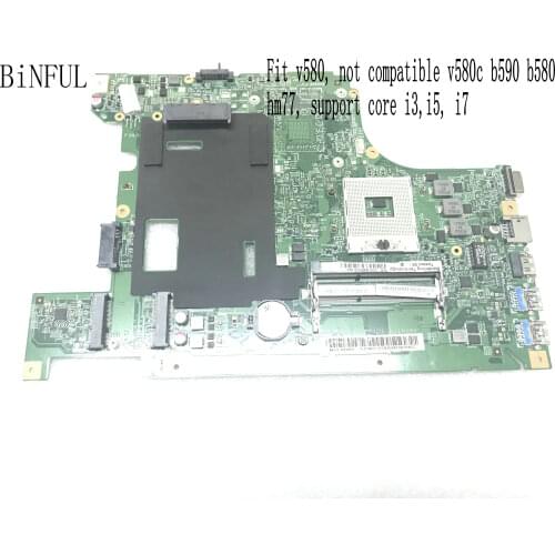 BiNFUL STOCK, LA58 11273-1 48.4TE01.011 FOR LENOVO V580 LAPTOP MOTHERBOARD,fit i3, i5 ,i7 ( no fit b590 b580 v580c , new item)