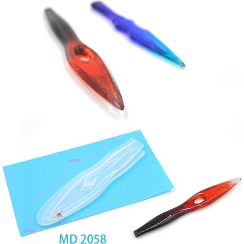 DIY Dagger Sword Key Chain Transparent Silicone Mould Epoxy Resin Molds For Jewelry