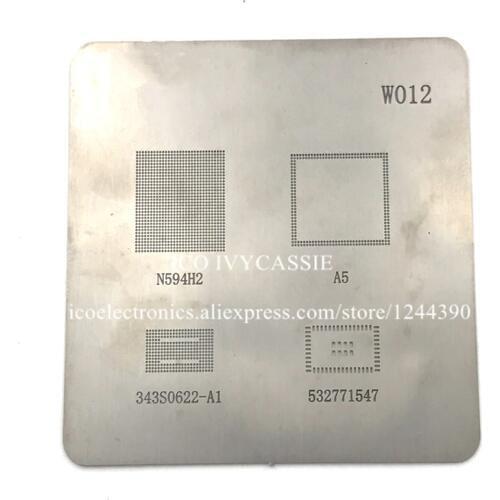 For iPad4 MINI1 CPU N594H2 RAM A5 BGA Stencil Power IC 343S0622-A1 For iPhone 5 wifi 32771547 Direct Heating reballing Template