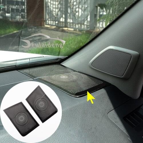 For Toyota Land Cruiser PRADO FJ150 2010-2017 Black titanium dashboard Stereo Speaker Cover Trim Car Styling accessories