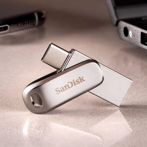 SanDisk SDDDC4 Pendrive USB 3.1 Type C Dual Pen drive 32GB 64GB 128GB 256GB 512GB 1TB Metal Flash Drive For Laptop/Phone