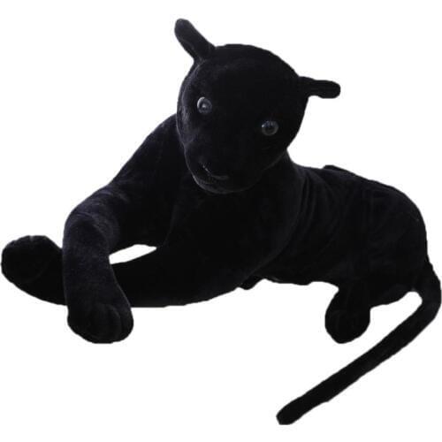 Giant Black Leopard Panther Plush Toys Soft Stuffed Animal Pillow Kids Gifts P31B