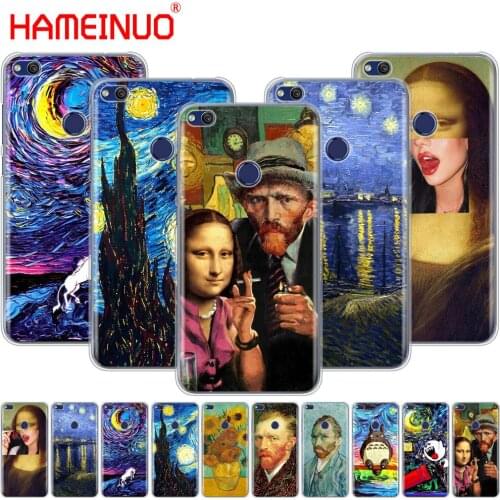 HAMEINUO Van Gogh Starry Night Cover phone Case for huawei Ascend P7 P8 P9 P10 P20 lite plus pro G9 G8 G7 2017