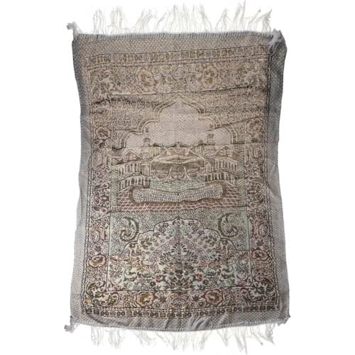 Islamic Thin Portable Muslim Prayer Mat Cotton Woven Carpet Blanket with Fringe Tassel Mosque Pattern Turkish Rug Dropshipping