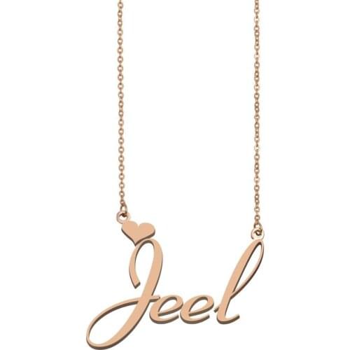 Jeel Name Necklace , Custom Name Necklace for Women Girls Best Friends Birthday Wedding Christmas Mother Days Gift