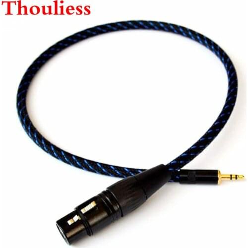 Thouliess 3.5mm Male to 3 pin XLR Female/Male Audio Adapter Cable 5N 99.99% OFC copper HIFI XLR Audio Cable