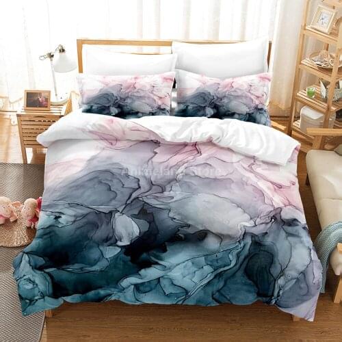 New Marble Pattern Bedding Set 3d Print Bed Linen Quilt Duvet Cover Set Home Textile Room Decor Queen King Size Kids Elegant