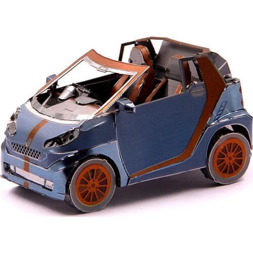 Microworld 3D metal puzzle colored SMART car Model DIY Laser Cut Jigsaw Model gifts For Adult Educational Toys Desktop decor