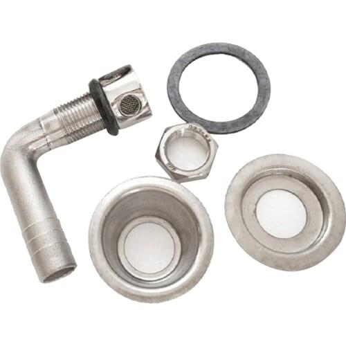 Stainless Marine/Boat Fuel Gas Tank Vent Flush Mount 90 Degree for 5/8" Hose