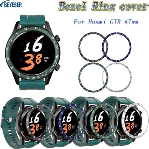 New Style For Xiaomi Huami Amazfit GTR 47MM Metal Outer Rim Scale Speed Tachometer Case Protected Anti-Scratch Watch Bezel Ring