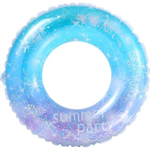 Sequin Stary Sky Swimming Circle Adults Kids Swimming PVC Ring Summer Outdoor Pool Accessories Train Float круг для плавания
