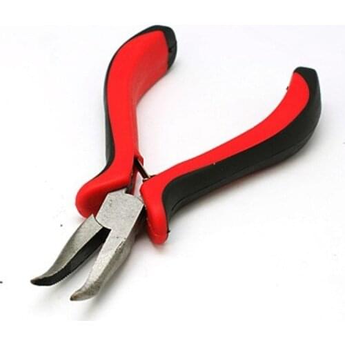 Jewelry Pliers Serrated Bent Nose Pliers Polishing Gunmetal Jewelry Making Tools Wholesale135mm