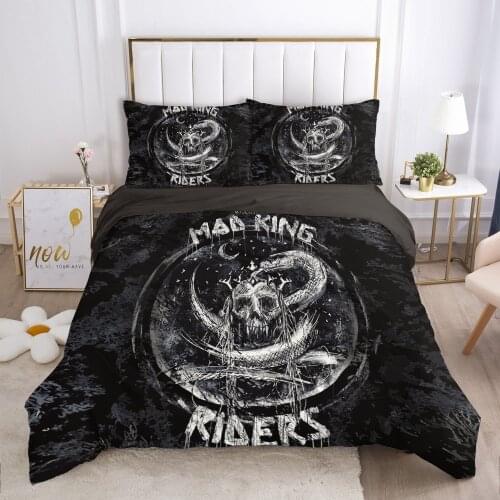 Skull Deadpool Duvet cover set 240x220 200x200 Bedding set Twin Queen King Double Bed linens Quilt cover Bedclothes KING