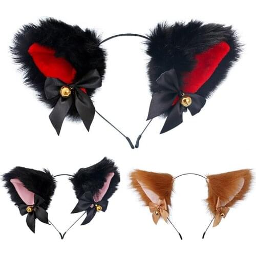 Hair Band Lovely Animal Ears Shape Faux Rabbit Fur Fashion Cosplay Headband for Party