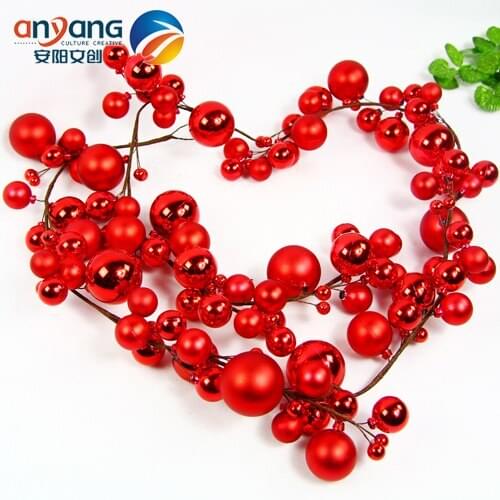 1.8m romantic rattan pendant with round beads decoration, wedding jewelry, holiday window decoration scene layout, three