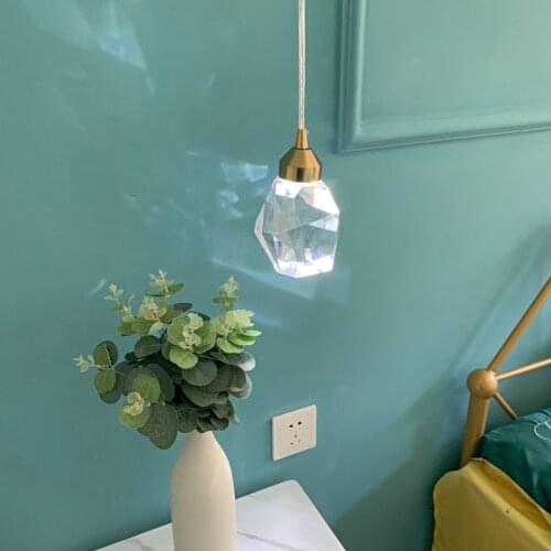 Modern Crystal Chandelier Nordic Bedroom Bedside Lamp Restaurant Bar Table Small Chandelier Led Lights Dining Room Furniture