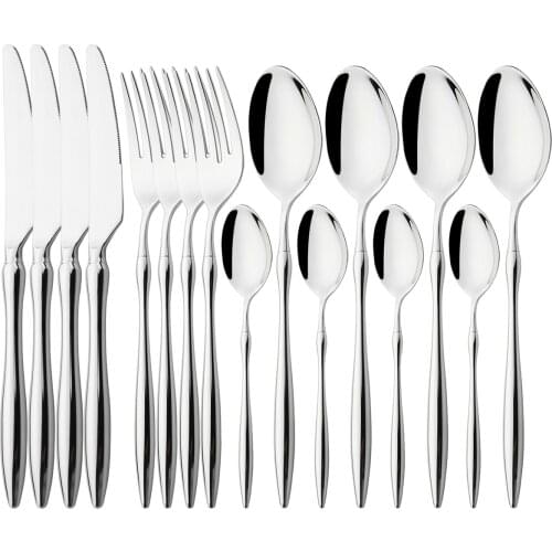 Knife Fork Coffee Spoon Dinnerware Tableware Set High Quality 304 Stainless Steel Cutlery Set Kitchen Party Silverware Flatware