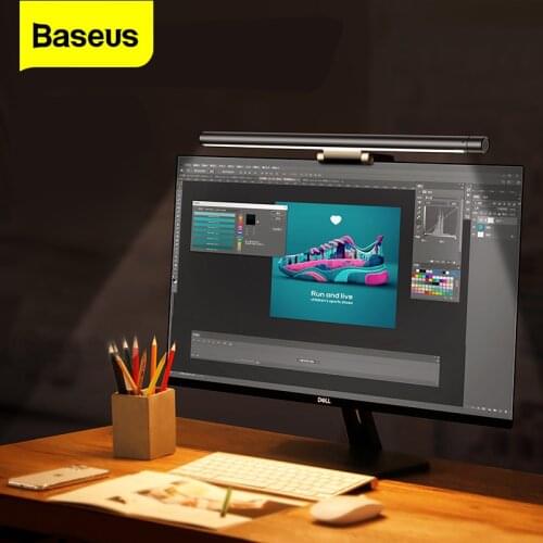 Baseus Led Lamp Table Lamp Asymmetric Light Source Screen Hanging Light Stepless Dimming Desk Lamp Reading Lamp For PC Monitor