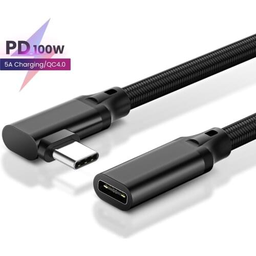 HD 4K 60Hz PD 5A USB3.1 Type-C Extension Cable 100W USB-C Gen 2 10Gbps Extender Cord For Macbook Nintendo Switch Samsung Laptop