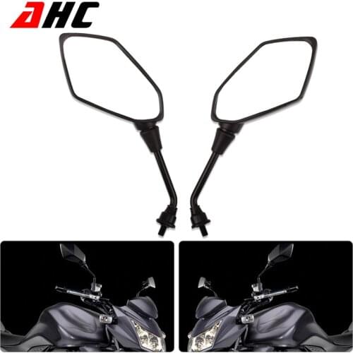 Carbon Color Universal 10mm motorcycle mirror Black Side Rearview Mirrors FOR s1000r kawasaki z750 yamaha xj6 xmax 250 m109r