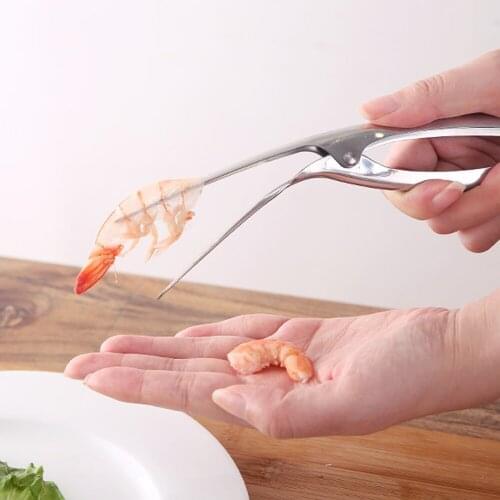 Shrimp Peeler Kitchen Appliances Portable Stainless Steel Shrimp Remover Device Practical Kitchen Supplies Fishing Seafood Tools