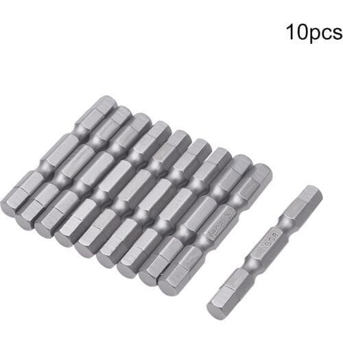 Utoolmart 10pcs/lot 1/4" Double Head Hexagon Screwdriver Bits 50mm Length H4DE/H6DE Magnetic Bit Drill Hand Tool Set For Home