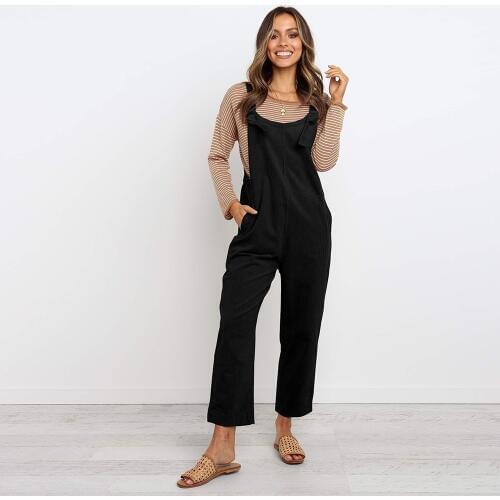 Vintage Corduroy Jumpsuits Overalls Loose Solid Pockets Salopette Femme Sleeveless Harem Summer Jumpsuit Plus Size