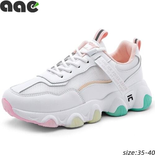 2020 NEW Women Casual Sneakers Running Shoes Breathable Mesh Walk Trainers Female Sport Platform Vulcanize Shoe Zapatos De Mujer