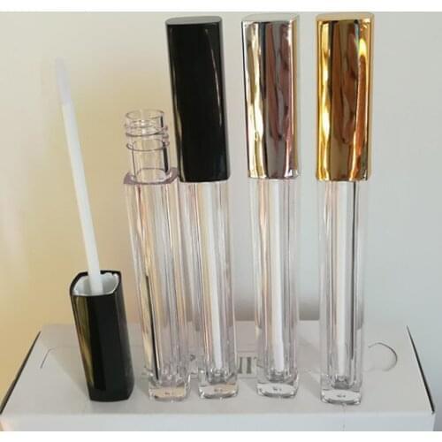 100Pieces 4.5ml Lip Gloss Tubes Empty Lip Gloss Containers Clear Lip Balm Bottle with Rubber Stoppers