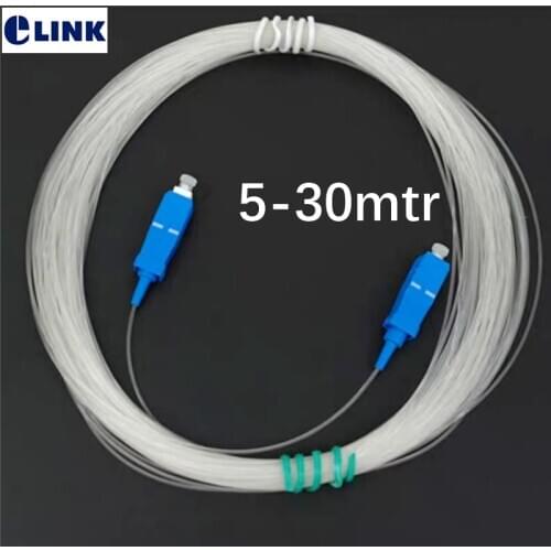 5pcs 5~30mtr SC fiber patch lead TAC transparent Invisible drop cable G657A2 SM Bend Insensitive SC-SC jumper Free shipping